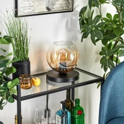 hofstein Apedo Lampe à poser Ambre, Clair, 1 lumière