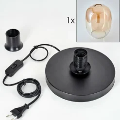 hofstein Apedo Lampe à poser Ambre, Clair, 1 lumière