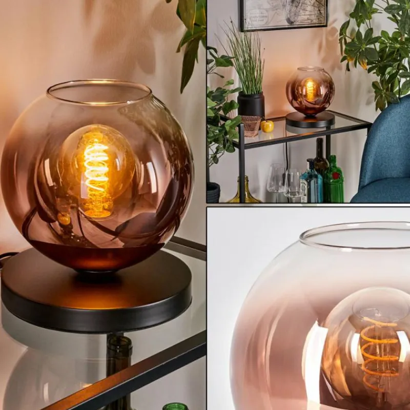 hofstein Apedo Lampe à poser Clair, Cuivré, 1 lumière