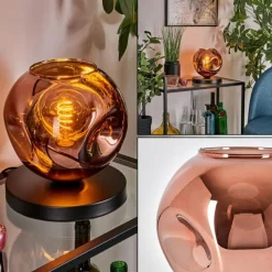 hofstein Apedo Lampe à poser Cuivré, 1 lumière