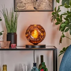 hofstein Apedo Lampe à poser Cuivré, 1 lumière