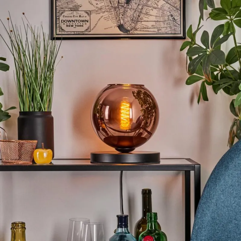 hofstein Apedo Lampe à poser Cuivré, 1 lumière