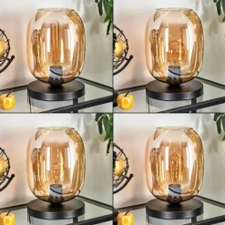 hofstein Apedo Lampe à poser Noir, 1 lumière