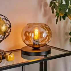 hofstein Apedo Lampe à poser Noir, 1 lumière