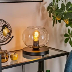 hofstein Apedo Lampe à poser Noir, 1 lumière