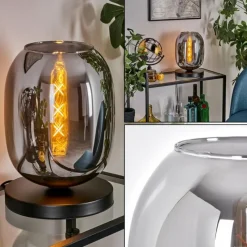 hofstein Apedo Lampe à poser Noir, 1 lumière