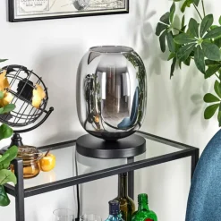 hofstein Apedo Lampe à poser Noir, 1 lumière