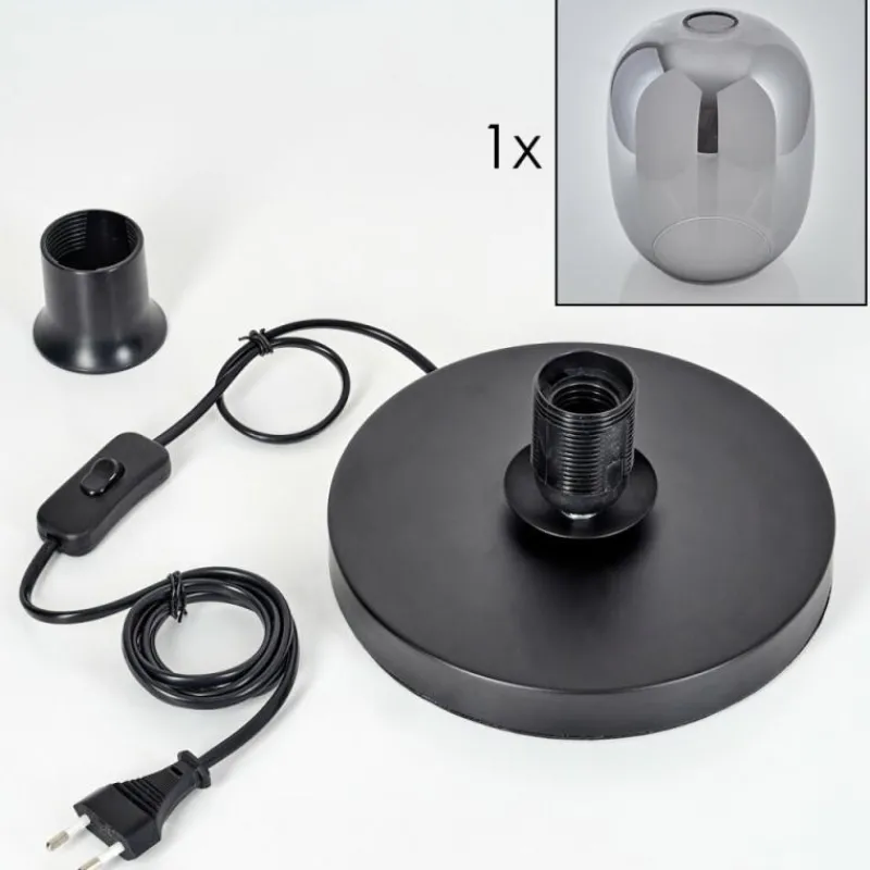 hofstein Apedo Lampe à poser Noir, 1 lumière