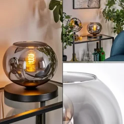 hofstein Apedo Lampe à poser Noir, 1 lumière