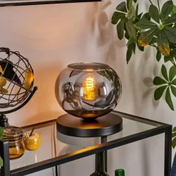 hofstein Apedo Lampe à poser Noir, 1 lumière