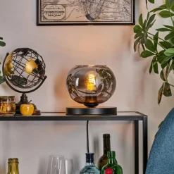 hofstein Apedo Lampe à poser Noir, 1 lumière