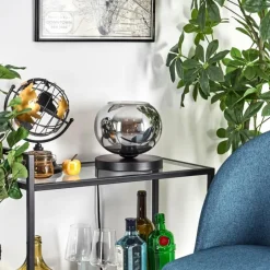 hofstein Apedo Lampe à poser Noir, 1 lumière