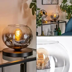 hofstein Apedo Lampe à poser Noir, 1 lumière