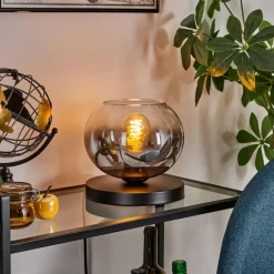 hofstein Apedo Lampe à poser Noir, 1 lumière