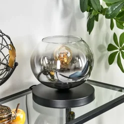 hofstein Apedo Lampe à poser Noir, 1 lumière