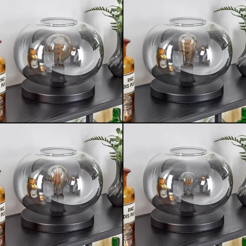 hofstein Apedo Lampe à poser Noir, 1 lumière