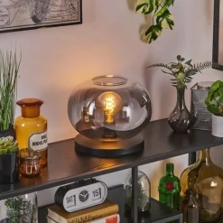 hofstein Apedo Lampe à poser Noir, 1 lumière