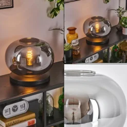 hofstein Apedo Lampe à poser Noir, 1 lumière