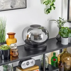 hofstein Apedo Lampe à poser Noir, 1 lumière