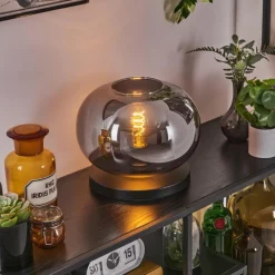 hofstein Apedo Lampe à poser Noir, 1 lumière