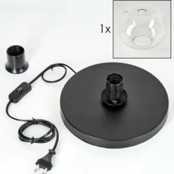 hofstein Apedo Lampe à poser Noir, 1 lumière