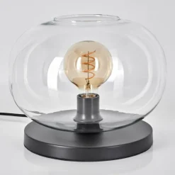 hofstein Apedo Lampe à poser Noir, 1 lumière