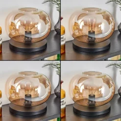 hofstein Apedo Lampe à poser Noir, 1 lumière