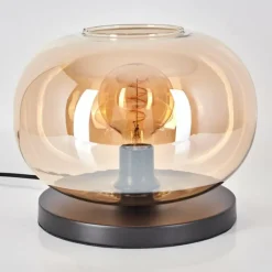 hofstein Apedo Lampe à poser Noir, 1 lumière