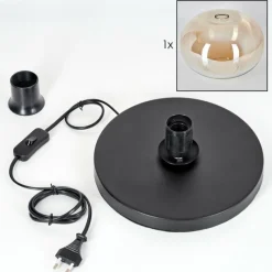 hofstein Apedo Lampe à poser Noir, 1 lumière