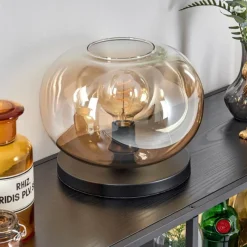 hofstein Apedo Lampe à poser Noir, 1 lumière