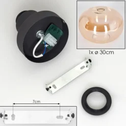 hofstein Apedo Plafonnier Ambre, 1 lumière