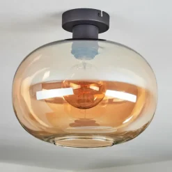 hofstein Apedo Plafonnier Ambre, 1 lumière