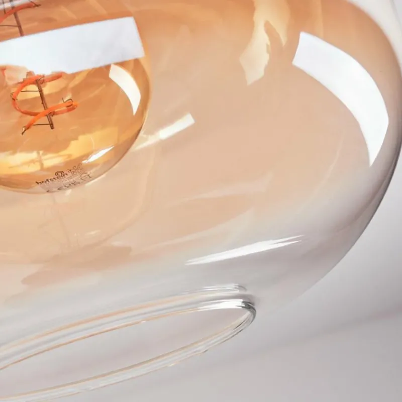 hofstein Apedo Plafonnier Ambre, Clair, 1 lumière