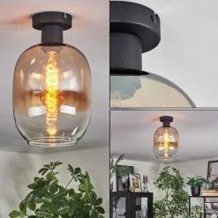 hofstein Apedo Plafonnier Ambre, Clair, 1 lumière