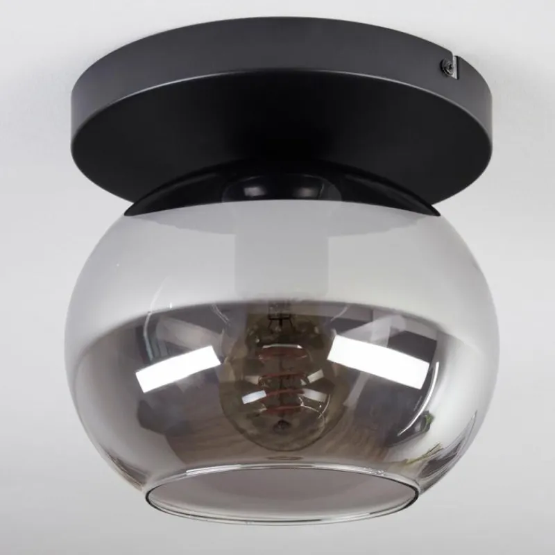 hofstein Apedo Plafonnier, Boule lumineuse Fumé, 1 lumière