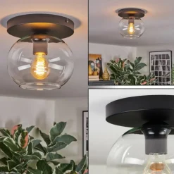 hofstein Apedo Plafonnier, Boule lumineuse Clair, 1 lumière