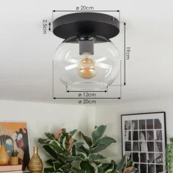 hofstein Apedo Plafonnier, Boule lumineuse Clair, 1 lumière