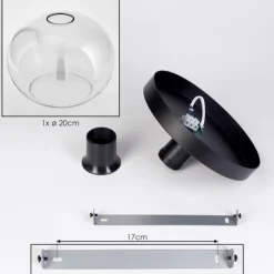 hofstein Apedo Plafonnier, Boule lumineuse Clair, 1 lumière