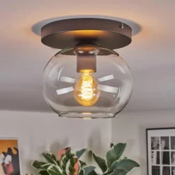 hofstein Apedo Plafonnier, Boule lumineuse Clair, 1 lumière