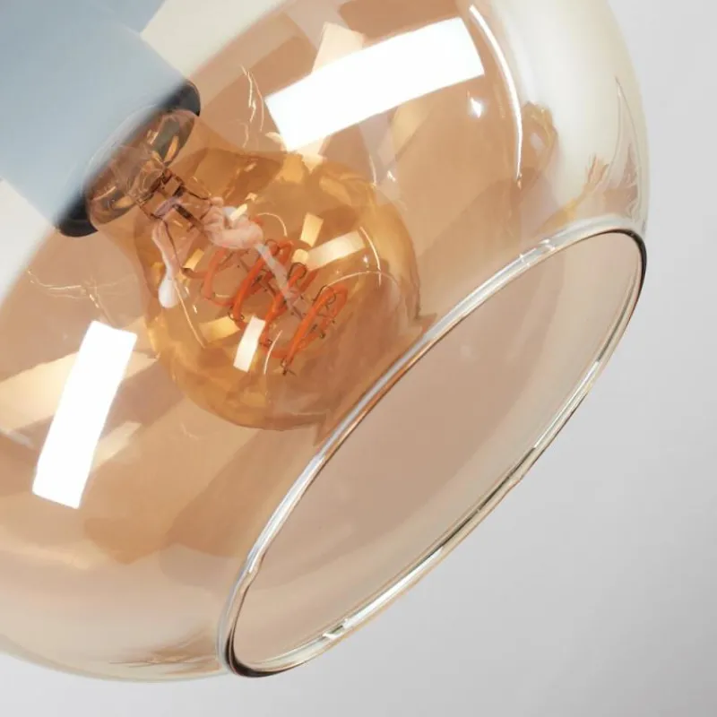 hofstein Apedo Plafonnier, Boule lumineuse Ambre, 1 lumière