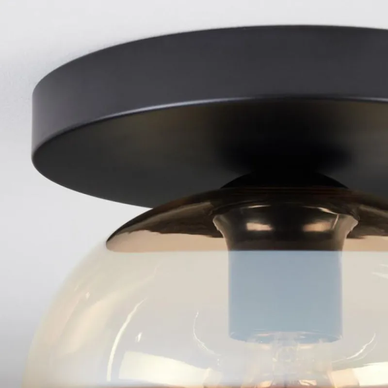 hofstein Apedo Plafonnier, Boule lumineuse Ambre, 1 lumière