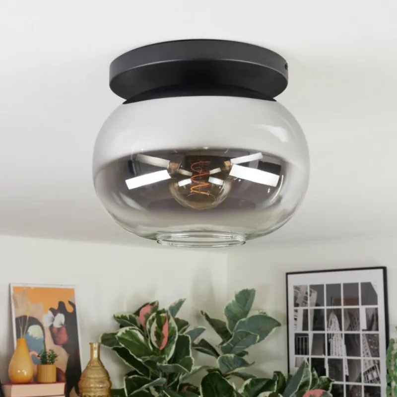 hofstein Apedo Plafonnier, Boule lumineuse Clair, Fumé, 1 lumière