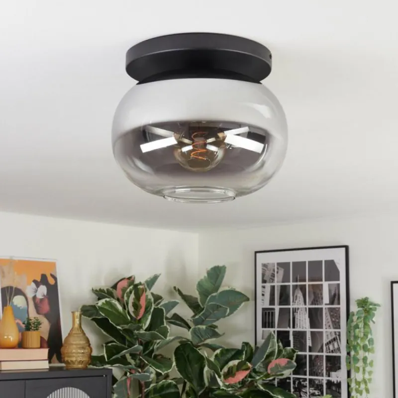 hofstein Apedo Plafonnier, Boule lumineuse Clair, Fumé, 1 lumière