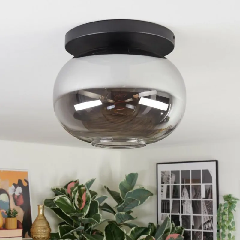 hofstein Apedo Plafonnier, Boule lumineuse Fumé, 1 lumière