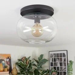 hofstein Apedo Plafonnier, Boule lumineuse Clair, 1 lumière