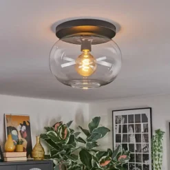 hofstein Apedo Plafonnier, Boule lumineuse Clair, 1 lumière