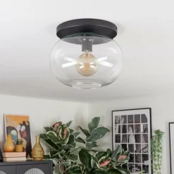 hofstein Apedo Plafonnier, Boule lumineuse Clair, 1 lumière