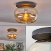 hofstein Apedo Plafonnier, Boule lumineuse Ambre, 1 lumière