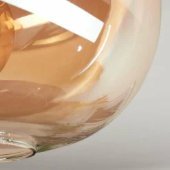 hofstein Apedo Plafonnier, Boule lumineuse Ambre, 1 lumière