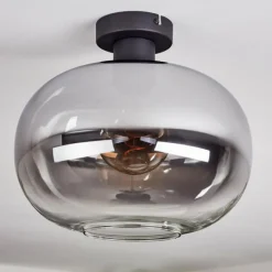 hofstein Apedo Plafonnier, Boule lumineuse Clair, Fumé, 1 lumière